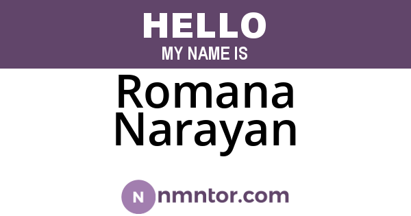 Romana Narayan