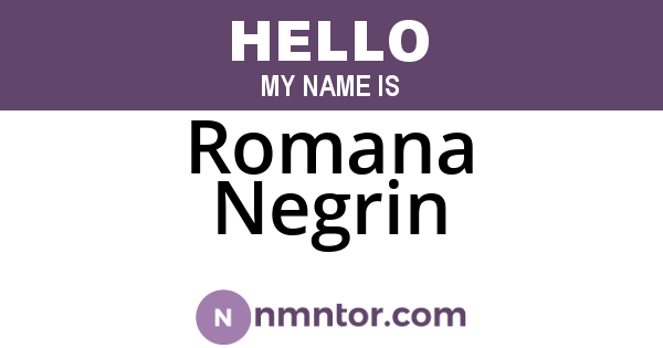 Romana Negrin