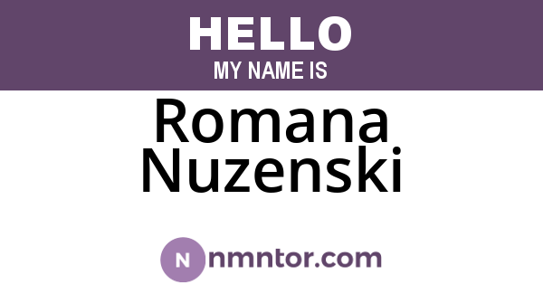 Romana Nuzenski