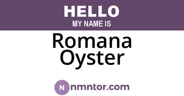 Romana Oyster