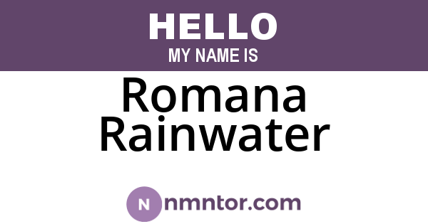 Romana Rainwater
