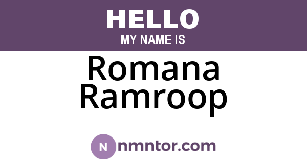 Romana Ramroop