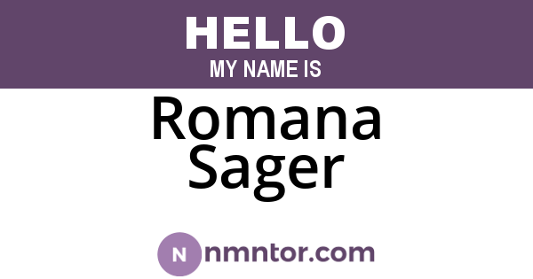 Romana Sager