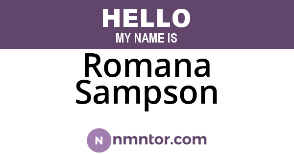 Romana Sampson