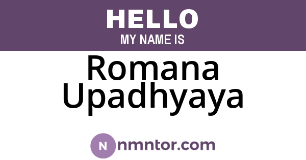 Romana Upadhyaya