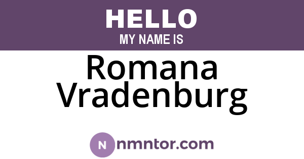 Romana Vradenburg