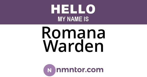 Romana Warden