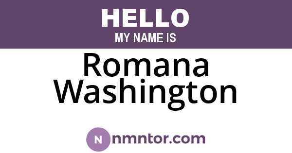 Romana Washington