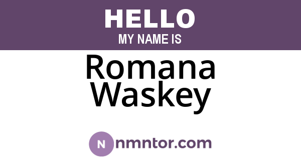 Romana Waskey