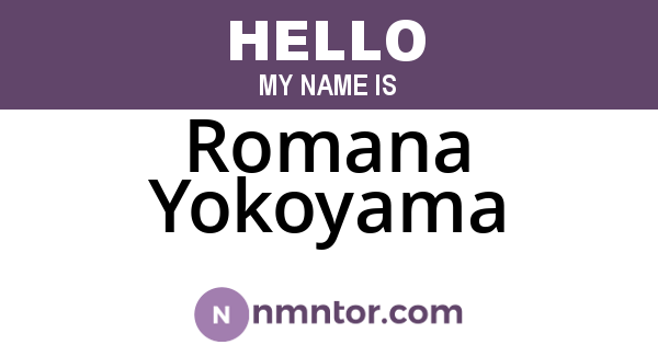 Romana Yokoyama