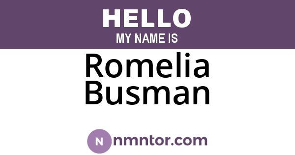 Romelia Busman