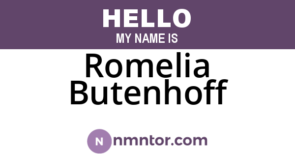 Romelia Butenhoff