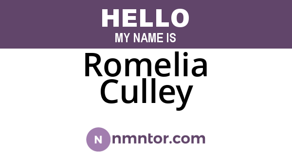 Romelia Culley