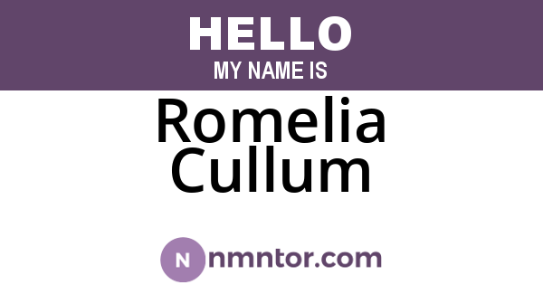 Romelia Cullum