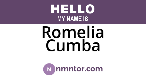 Romelia Cumba