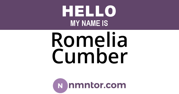 Romelia Cumber