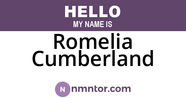 Romelia Cumberland