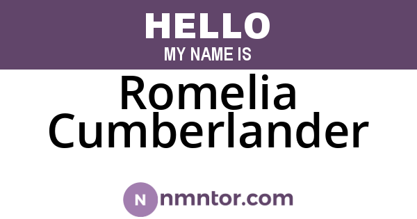 Romelia Cumberlander