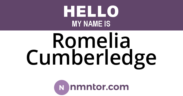 Romelia Cumberledge