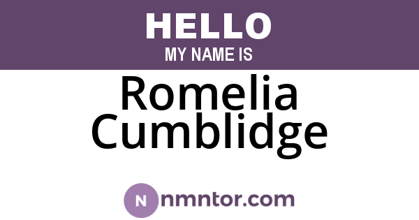 Romelia Cumblidge