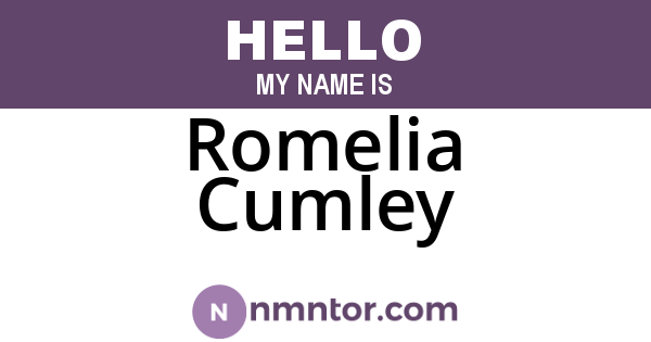 Romelia Cumley