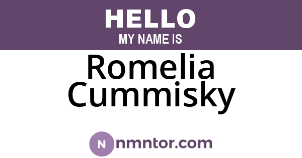 Romelia Cummisky
