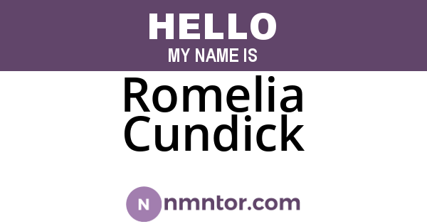 Romelia Cundick