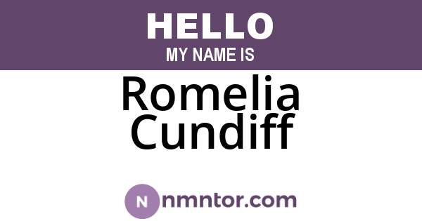 Romelia Cundiff