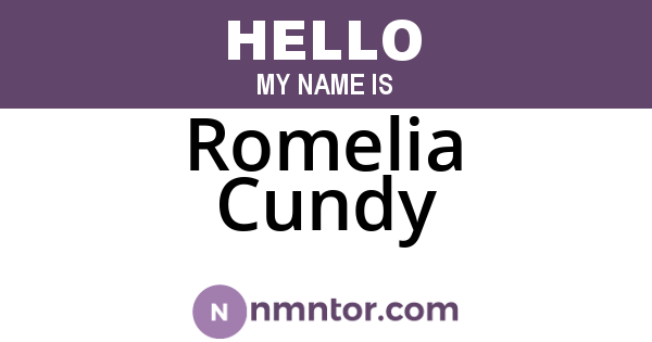 Romelia Cundy