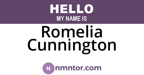 Romelia Cunnington