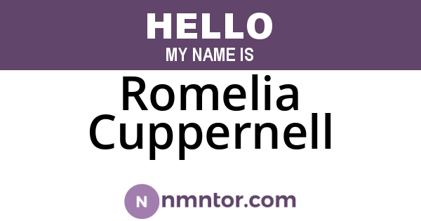 Romelia Cuppernell