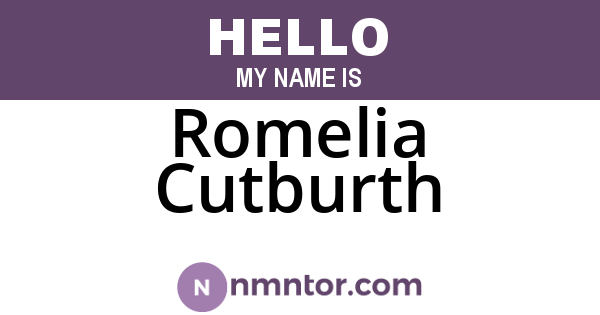 Romelia Cutburth