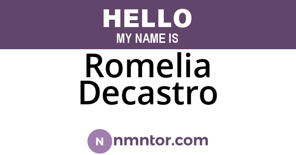 Romelia Decastro