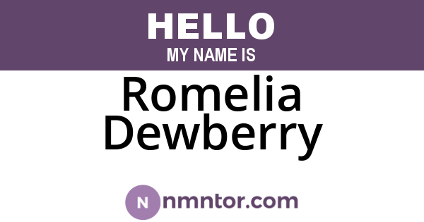 Romelia Dewberry