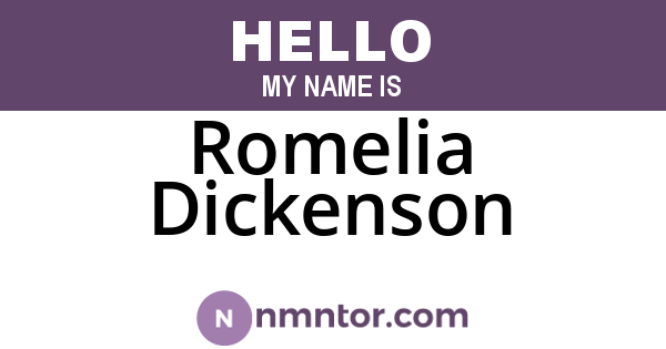 Romelia Dickenson