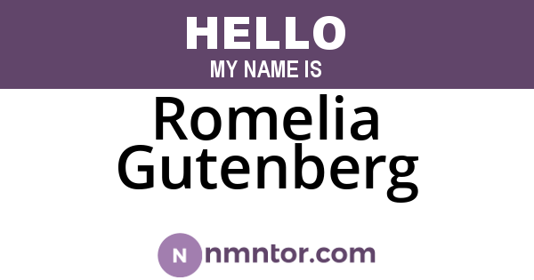Romelia Gutenberg