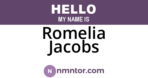 Romelia Jacobs