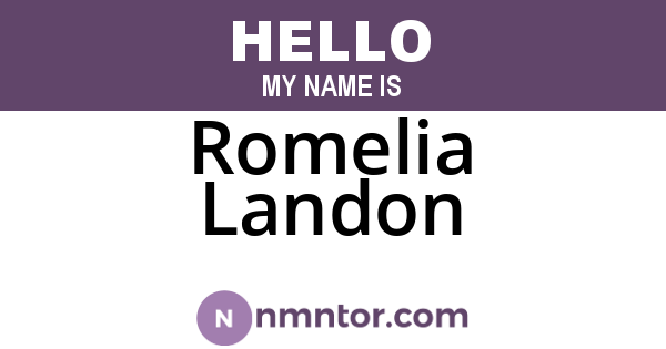 Romelia Landon