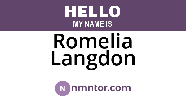 Romelia Langdon