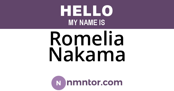 Romelia Nakama