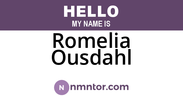 Romelia Ousdahl