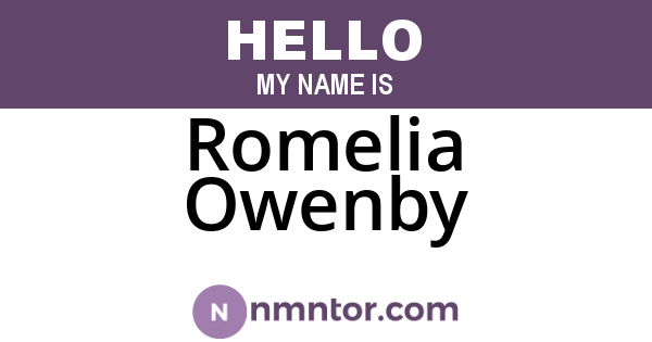 Romelia Owenby
