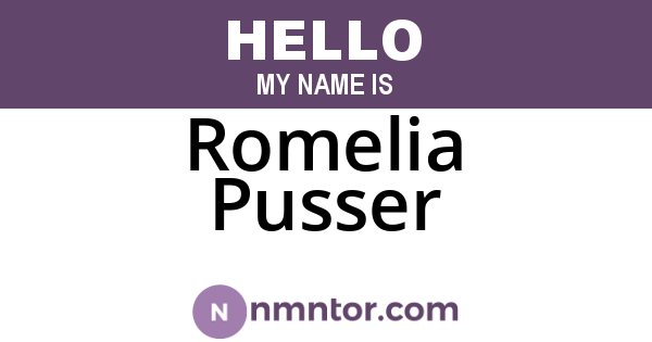 Romelia Pusser