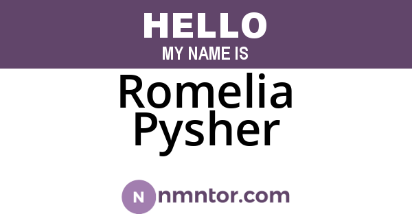 Romelia Pysher