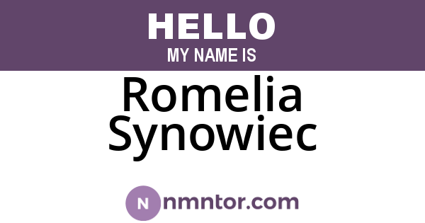 Romelia Synowiec