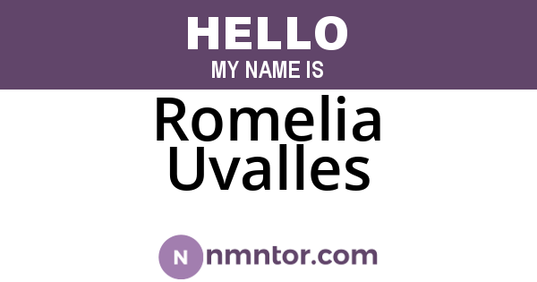 Romelia Uvalles