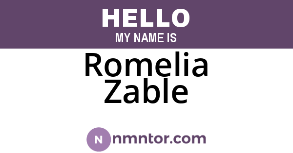 Romelia Zable