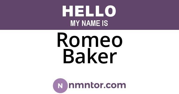 Romeo Baker