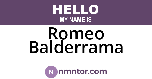 Romeo Balderrama