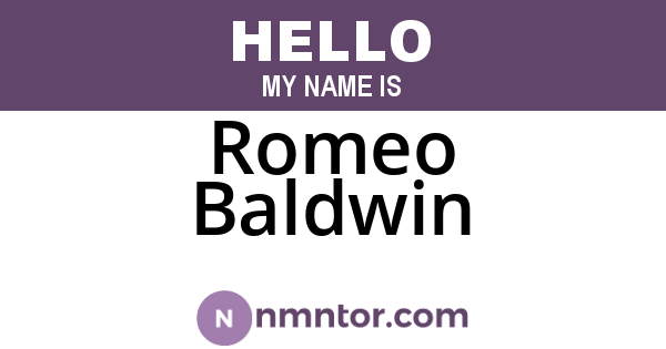 Romeo Baldwin